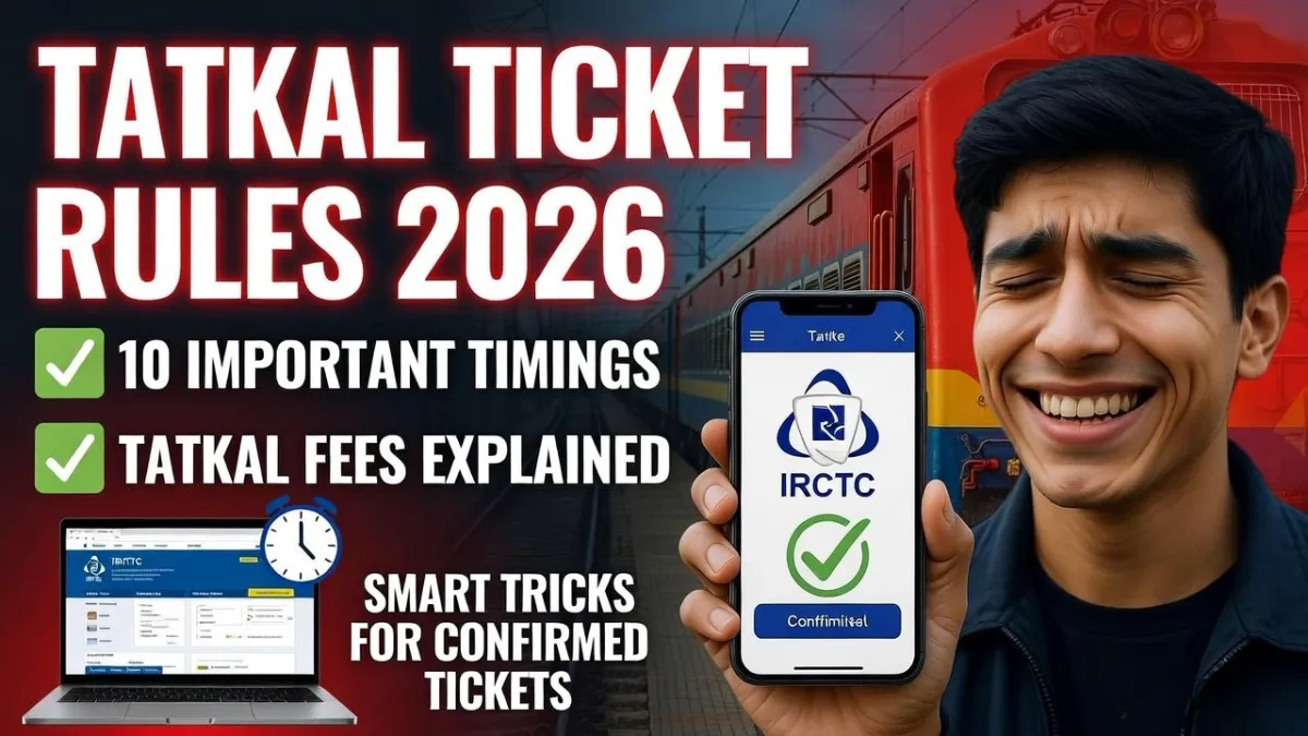 IRCTC Tatkal Booking 2026 Guide